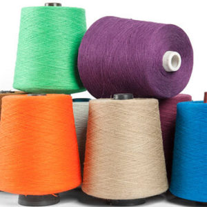 Linen yarn in various colors