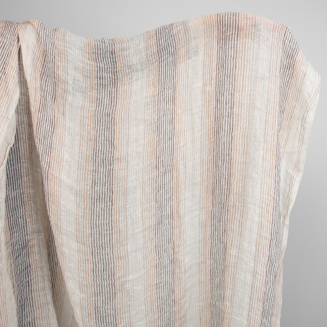 linen gauze fabric in stripes